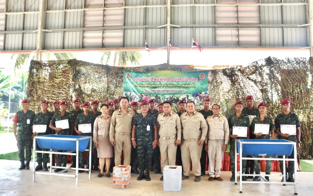 การอบรมวิชาชีพทหารกองประจำการ กองร้อยฝึกรบพิเศษที่ ๔ ค่ายฝึกการรบพิเศษสิชล ภาพกิจกรรมกระโดดหอสูง 34 เมตร