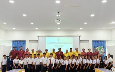 คณะกรรมการพุทธสมาคม จังหวัดสุราษฎร์ธานี นำทีมโดย ท่านณรงค์ เสมือนเพชร นายกสมาคม เข้ามาเยี่ยมชมนิเทศกิจกรรม ศาสนาพิธีกร ตามโครงการส่งเสริมคุณธรรม จริยธรรม นักเรียน นักศึกษา สังกัดสำนักงานอาชีวศึกษา วิทยาลัยเทคนิคกาญจนดิษฐ์