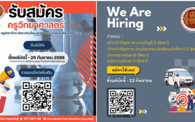 วิทยาลัยเทคนิคกาญจนดิษฐ์ ประกาศรับสมัครงาน