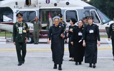 ดร.สุธี ไทยเกิด ผู้อำนวยการวิทยาลัยเทคนิคกาญจนดิษฐ์ พร้อมด้วยคณะทำงาน ผู้บริหารสถานศึกษาสังกัดอาชีวศึกษาภาคใต้ ร่วมฉายพระฉายาลักษณ์เบื้องหน้าพระฉายาลักษณ์ สมเด็จพระกนิษฐาธิราชเจ้า กรมสมเด็จพระเทพรัตนราชสุดาฯ สยามบรมราชกุมารี ด้วยความสำนึกในพระมหากรุณาธิคุณและความจงรักภักดี